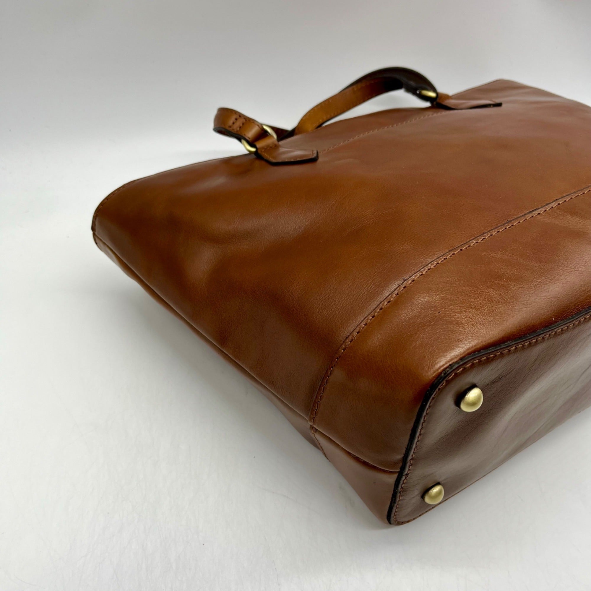 Patricia Nash Meka Cognac Leather Tote