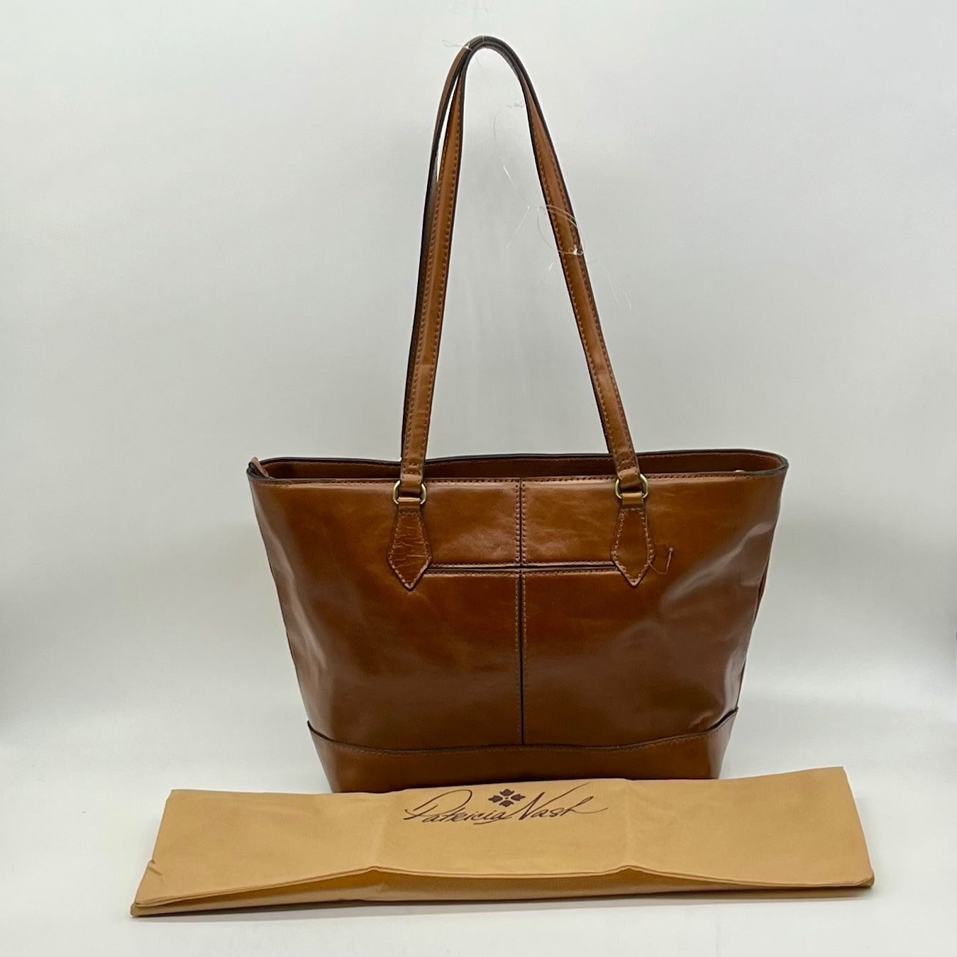 Patricia Nash Meka Cognac Leather Tote