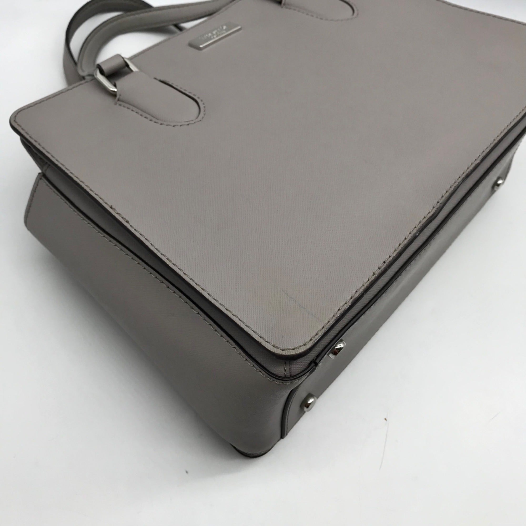 Kate Spade Gray Saffiano Leather Laurel Way Reese Satchel Bag