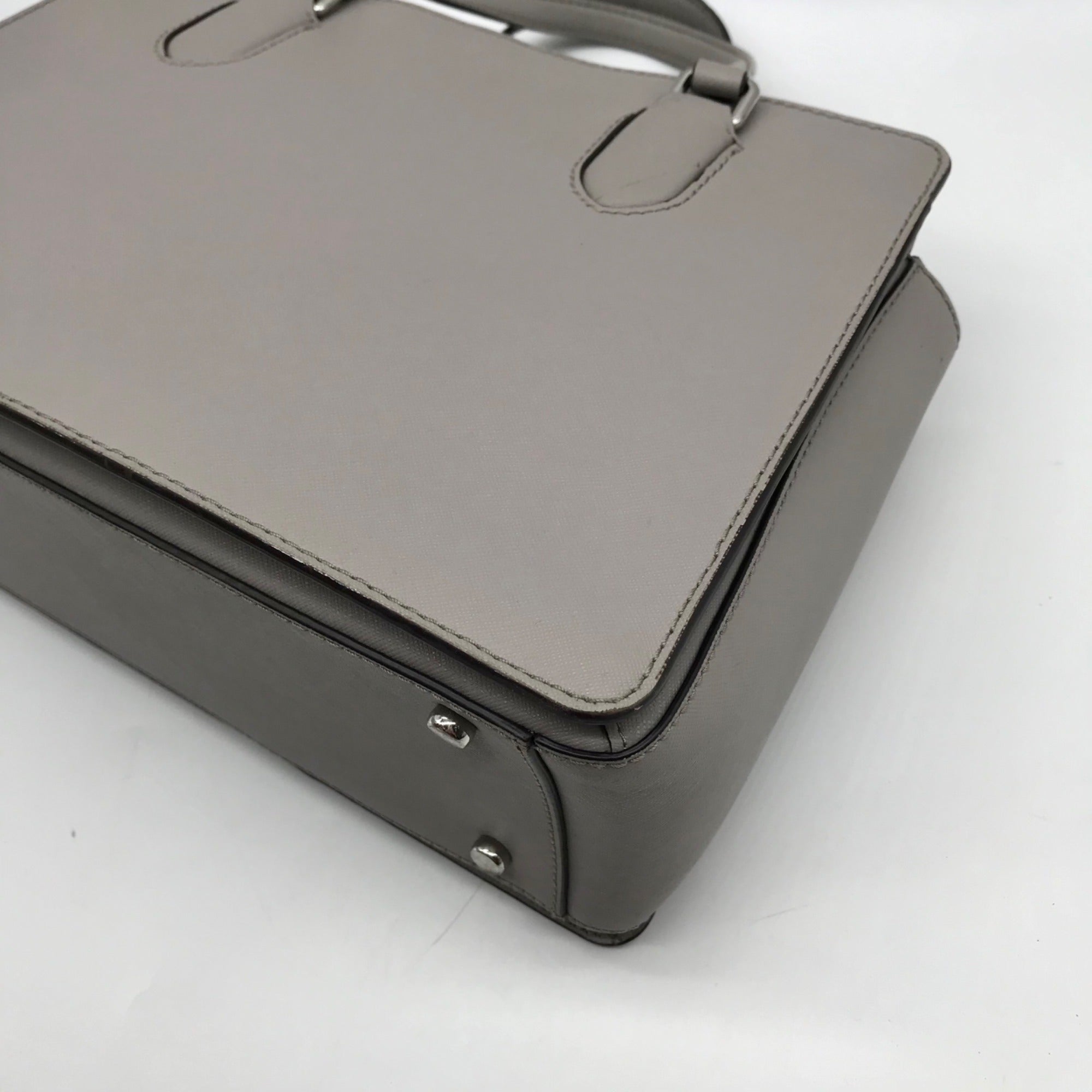 Kate Spade Gray Saffiano Leather Laurel Way Reese Satchel Bag