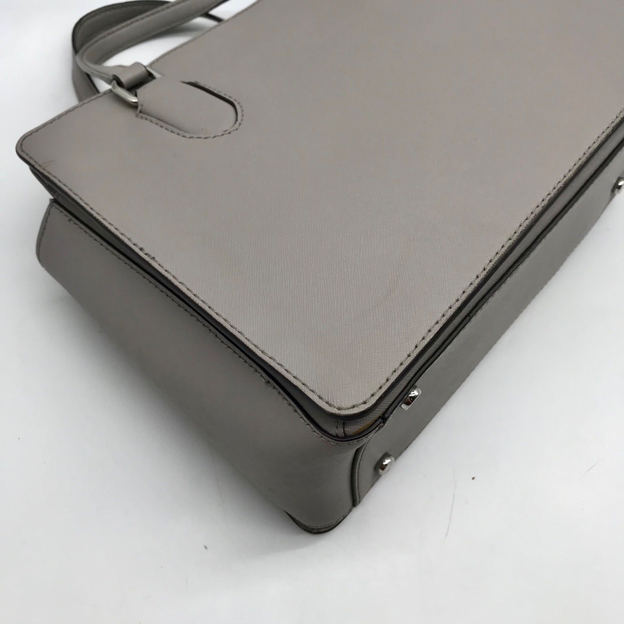 Kate Spade Gray Saffiano Leather Laurel Way Reese Satchel Bag