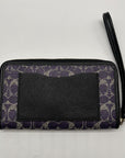 Coach Purple Signature Coated Canvas Wristlet