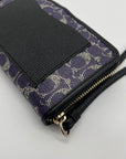 Coach Purple Signature Coated Canvas Wristlet