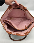 Dooney & Bourke Black Patent Leather & Suede Tote Bag