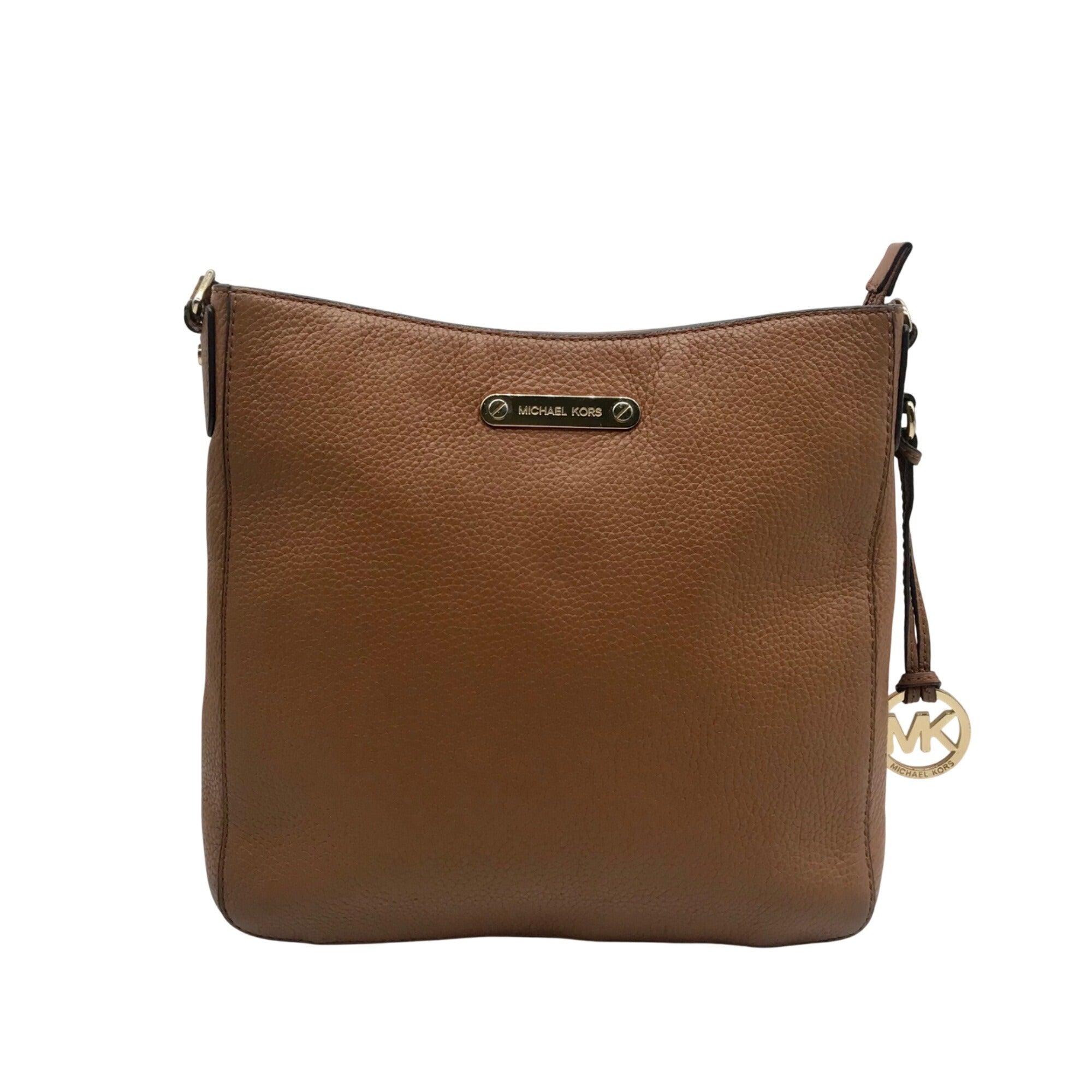 Michael Kors Brown Leather Jet Set Travel Large Crossbody Messenger Bag