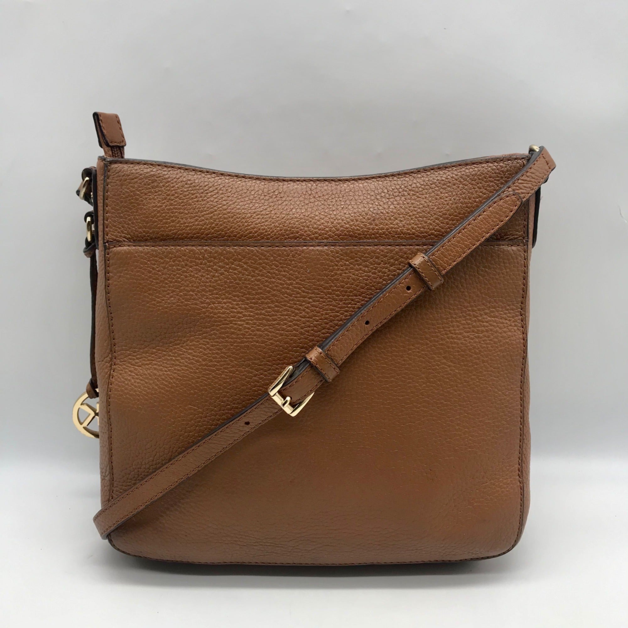 Michael Kors Brown Leather Jet Set Travel Large Crossbody Messenger Bag