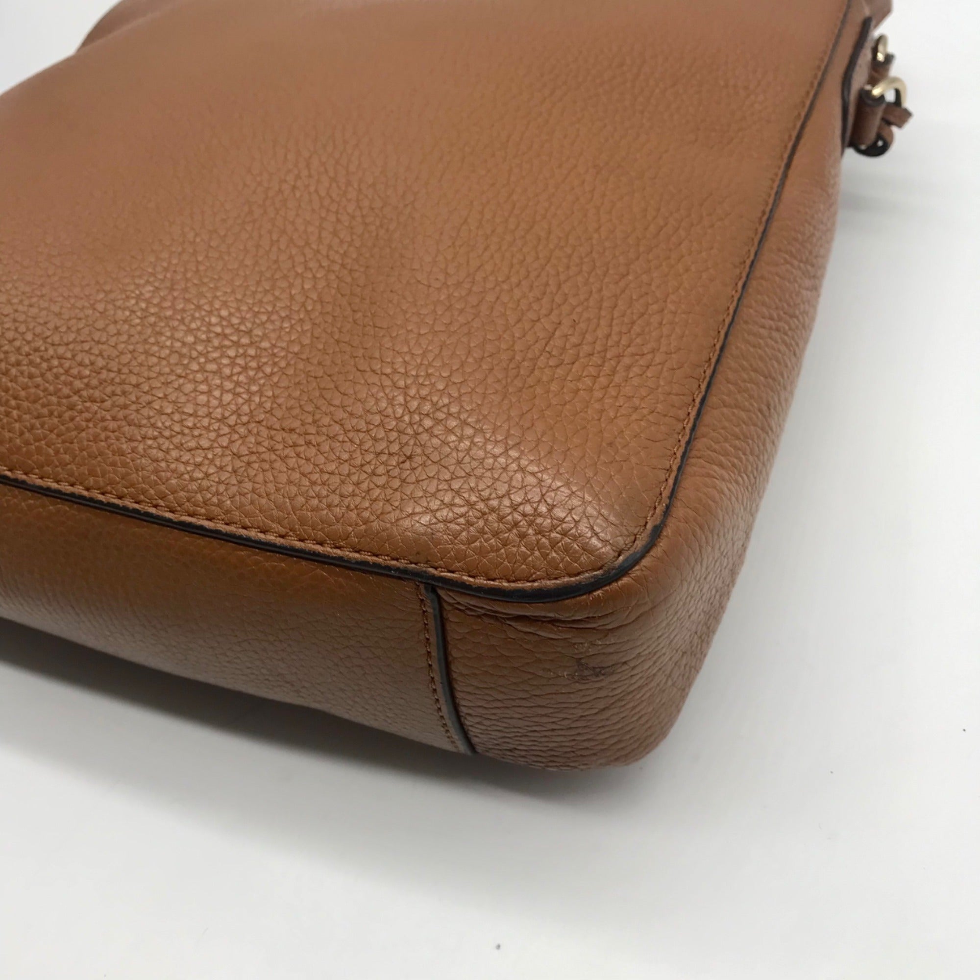 Michael Kors Brown Leather Jet Set Travel Large Crossbody Messenger Bag