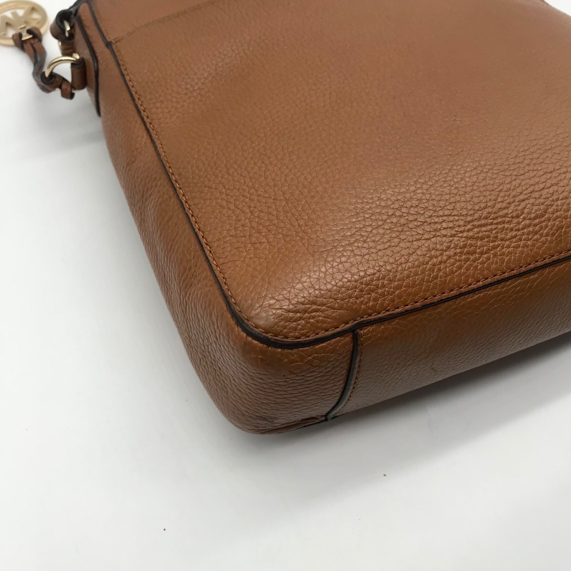 Michael Kors Brown Leather Jet Set Travel Large Crossbody Messenger Bag