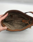 Michael Kors Brown Leather Jet Set Travel Large Crossbody Messenger Bag