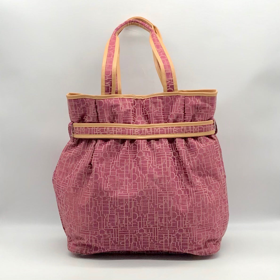Diane von Furstenberg Purple And Brown Monogram Canvas Travel Tote Bag