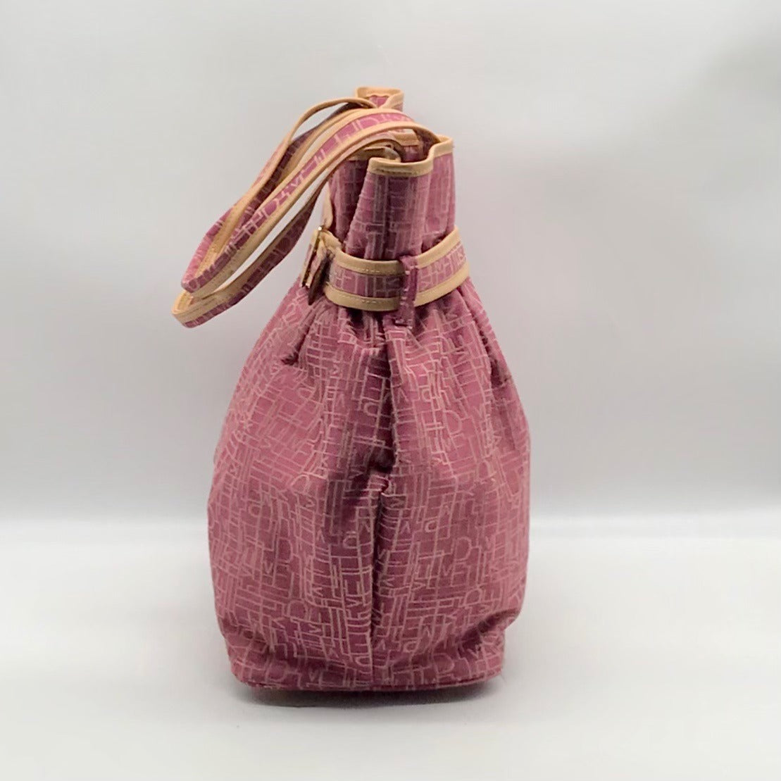Diane von Furstenberg Purple And Brown Monogram Canvas Travel Tote Bag