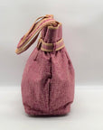 Diane von Furstenberg Purple And Brown Monogram Canvas Travel Tote Bag