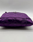 Coach Purple Monogram Print Nylon Crossbody