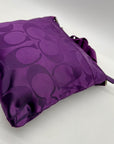 Coach Purple Monogram Print Nylon Crossbody
