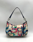 Coach Multi-Colored Signature Fabric Shoulder Bag