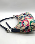 Coach Multi-Colored Signature Fabric Shoulder Bag