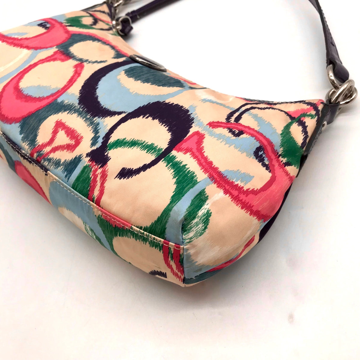Coach Multi-Colored Signature Fabric Shoulder Bag