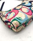 Coach Multi-Colored Signature Fabric Shoulder Bag