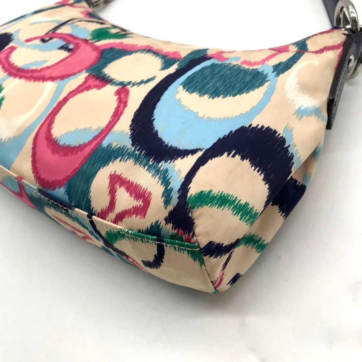 Coach Multi-Colored Signature Fabric Shoulder Bag