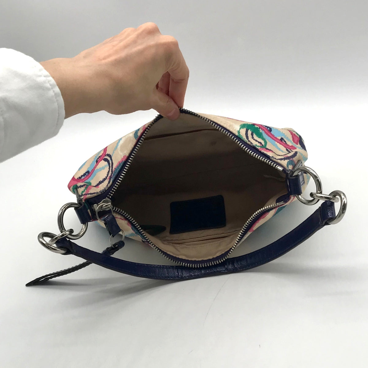 Coach Multi-Colored Signature Fabric Shoulder Bag