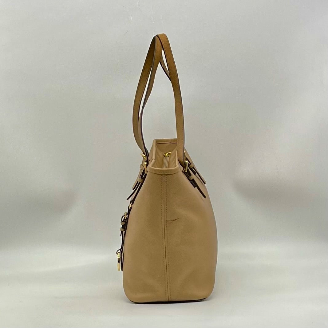 Michael Kors Brown Jet Set Travel Large Saffiano Leather Tote Bag