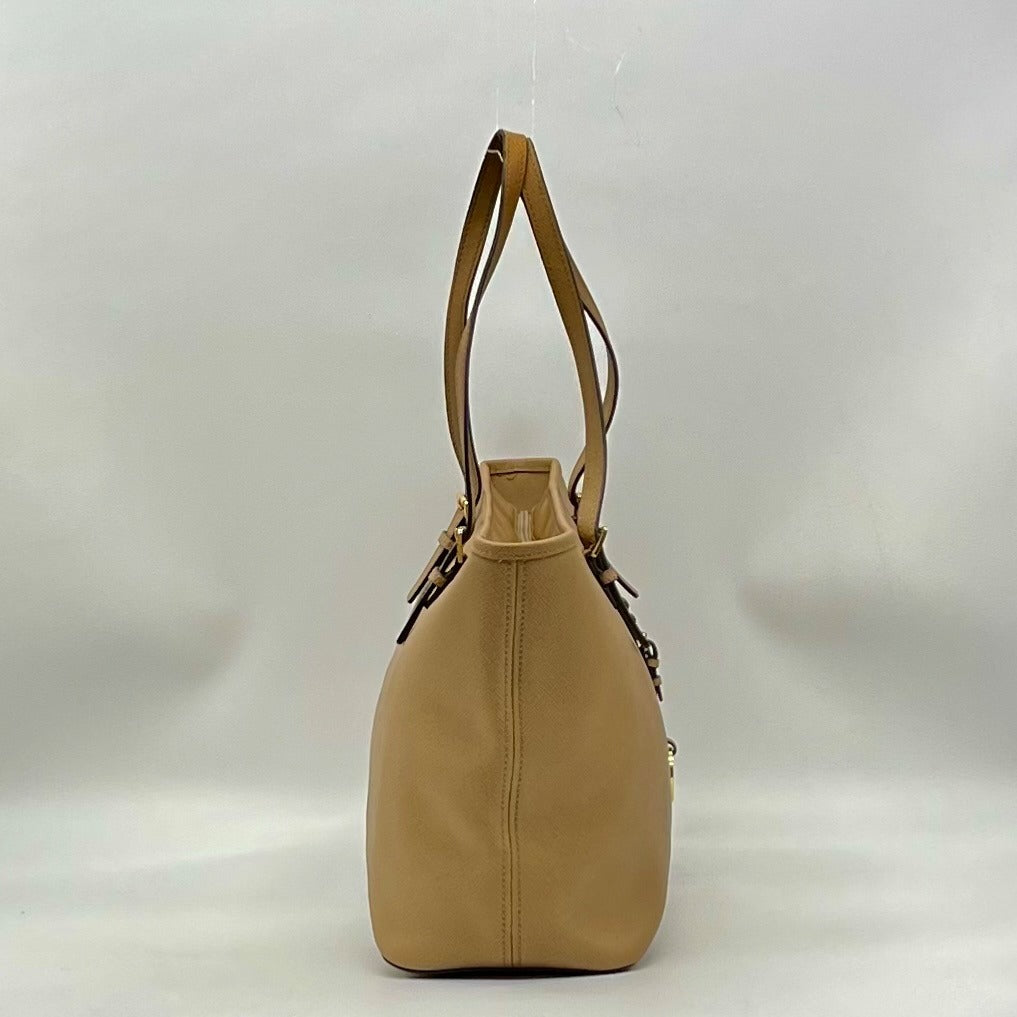 Michael Kors Brown Jet Set Travel Large Saffiano Leather Tote Bag