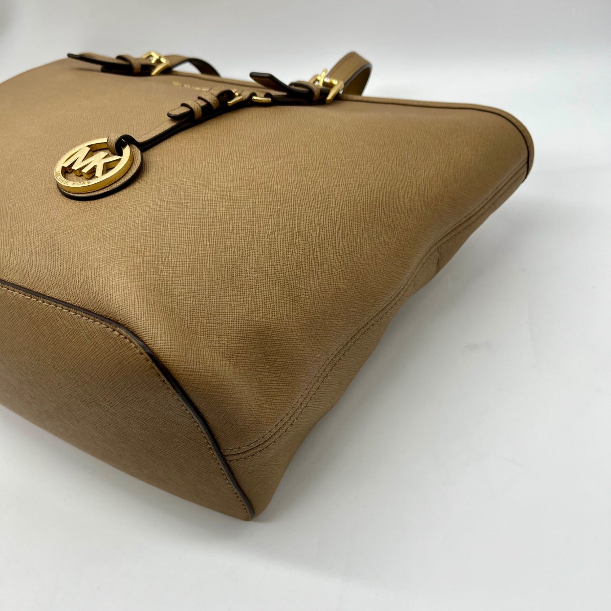Michael Kors Brown Jet Set Travel Large Saffiano Leather Tote Bag