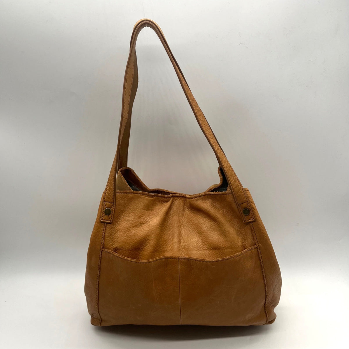 American Leather CO. Tan Lenox Triple Entry Satchel Bag