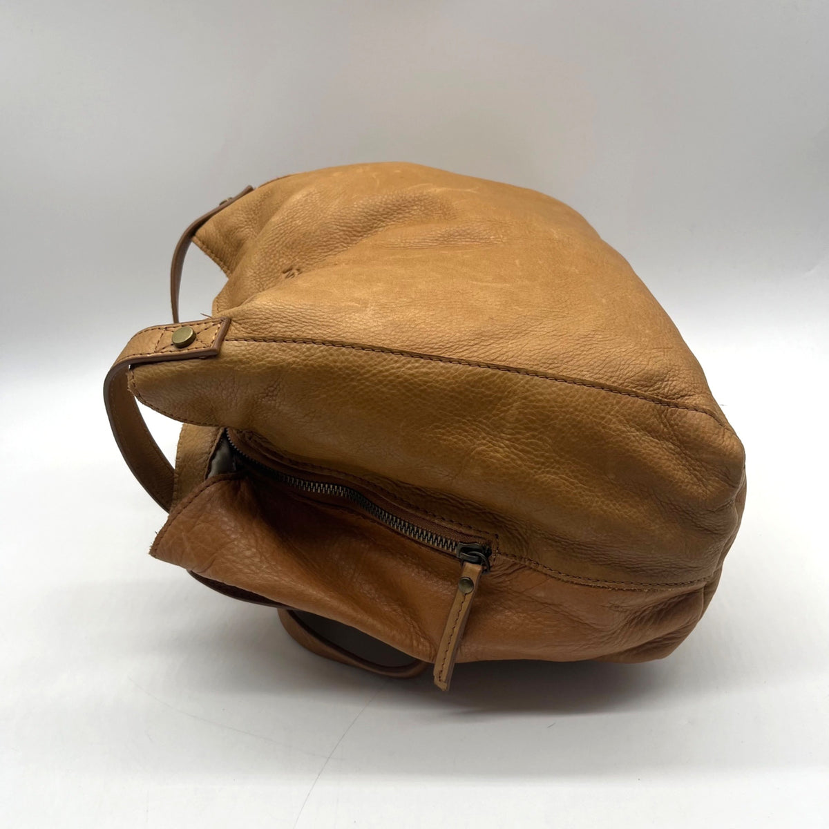 American Leather CO. Tan Lenox Triple Entry Satchel Bag