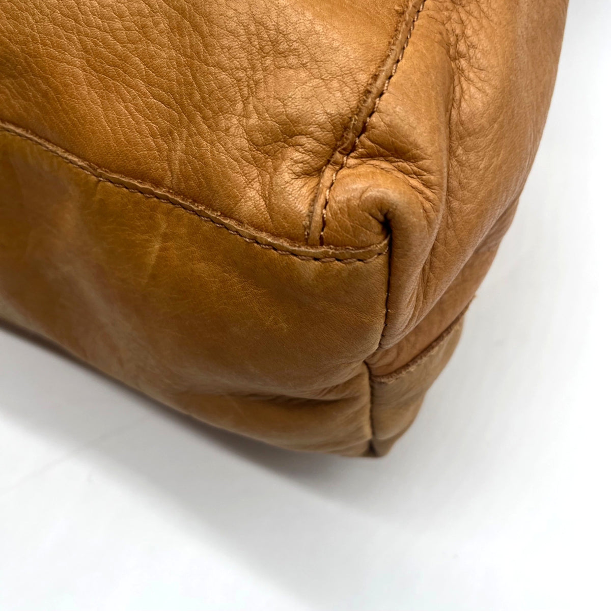 American Leather CO. Tan Lenox Triple Entry Satchel Bag