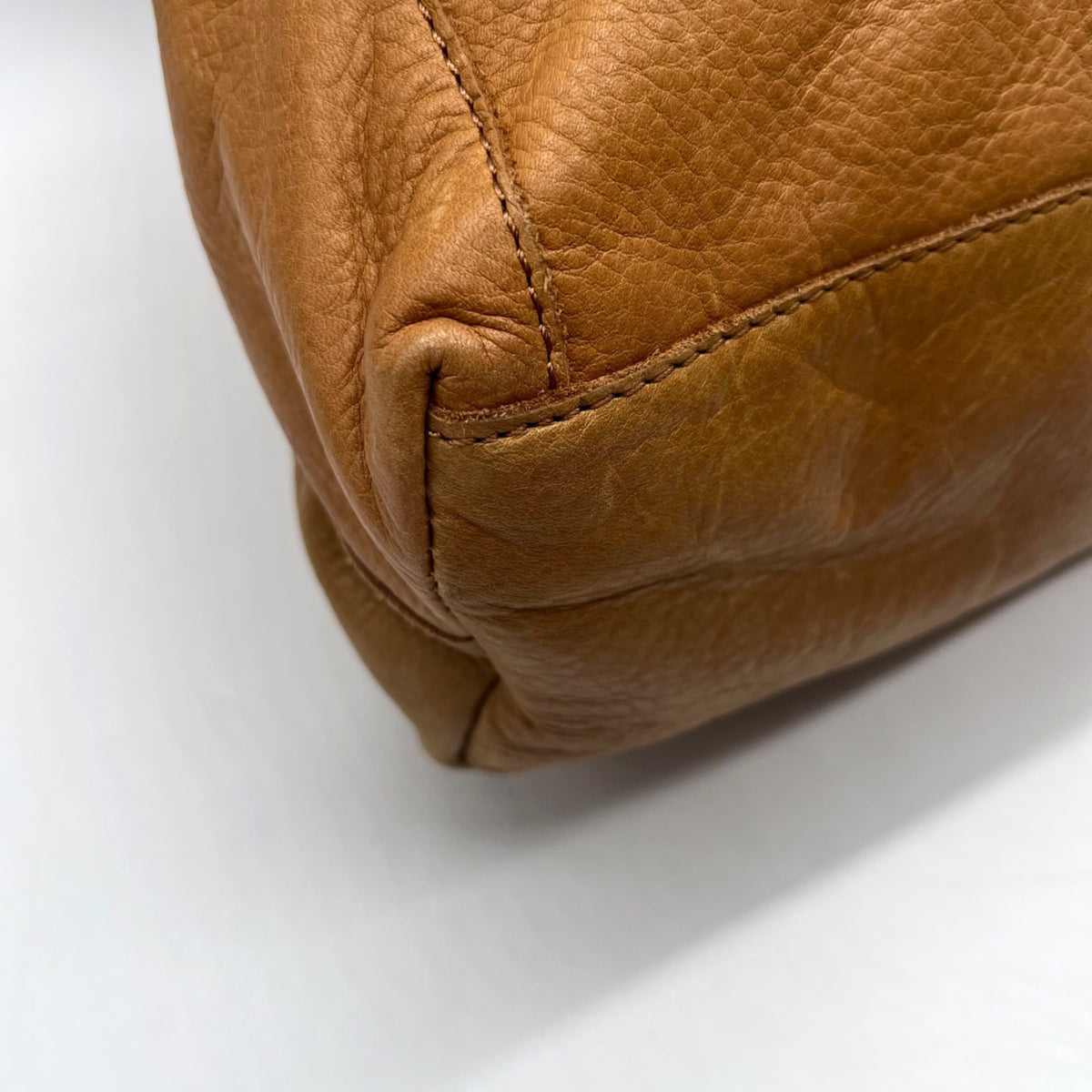 American Leather CO. Tan Lenox Triple Entry Satchel Bag
