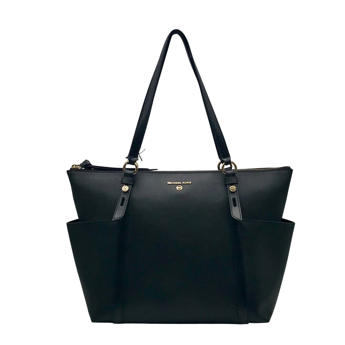 Michael Kors Black Leather Tote Bag