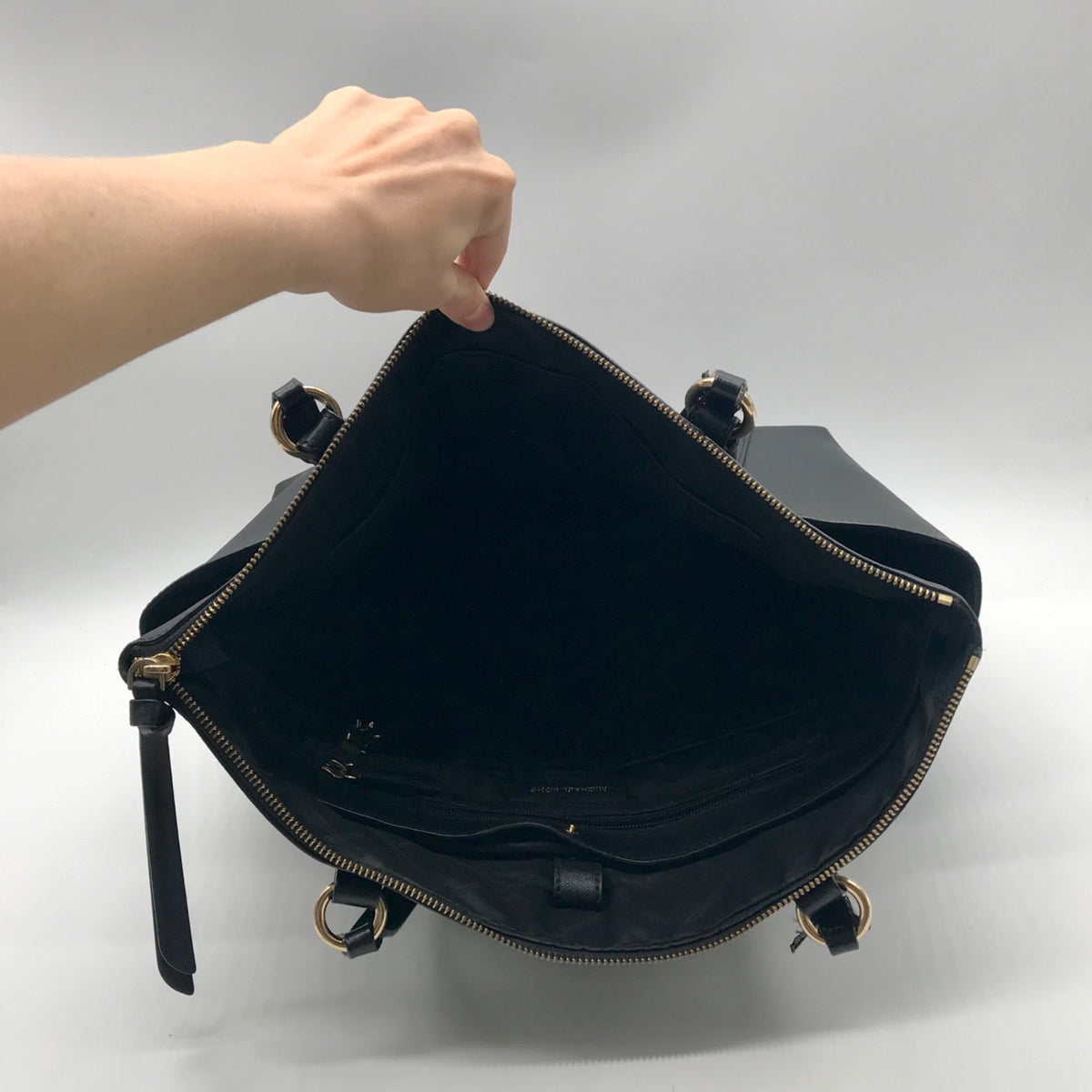 Michael Kors Black Leather Tote Bag