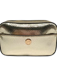 Michael Kors Metallic Gold Leather Maisie 2-In-1 Camera Crossbody Bag