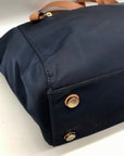 Michael Kors Blue Nylon Kelsey Tote Bag