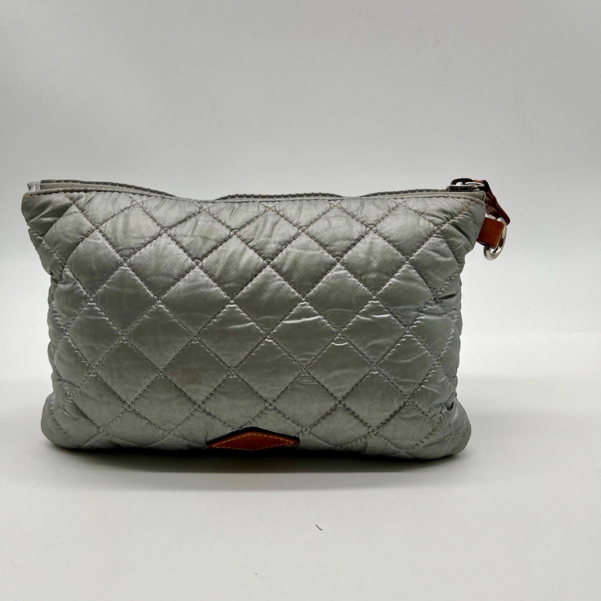 MZ Wallace Metallic Silver Metro Pouch