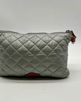 MZ Wallace Metallic Silver Metro Pouch