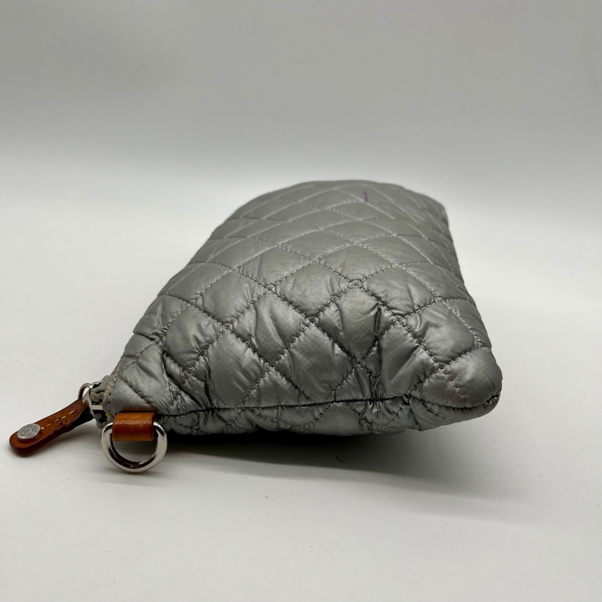 MZ Wallace Metallic Silver Metro Pouch
