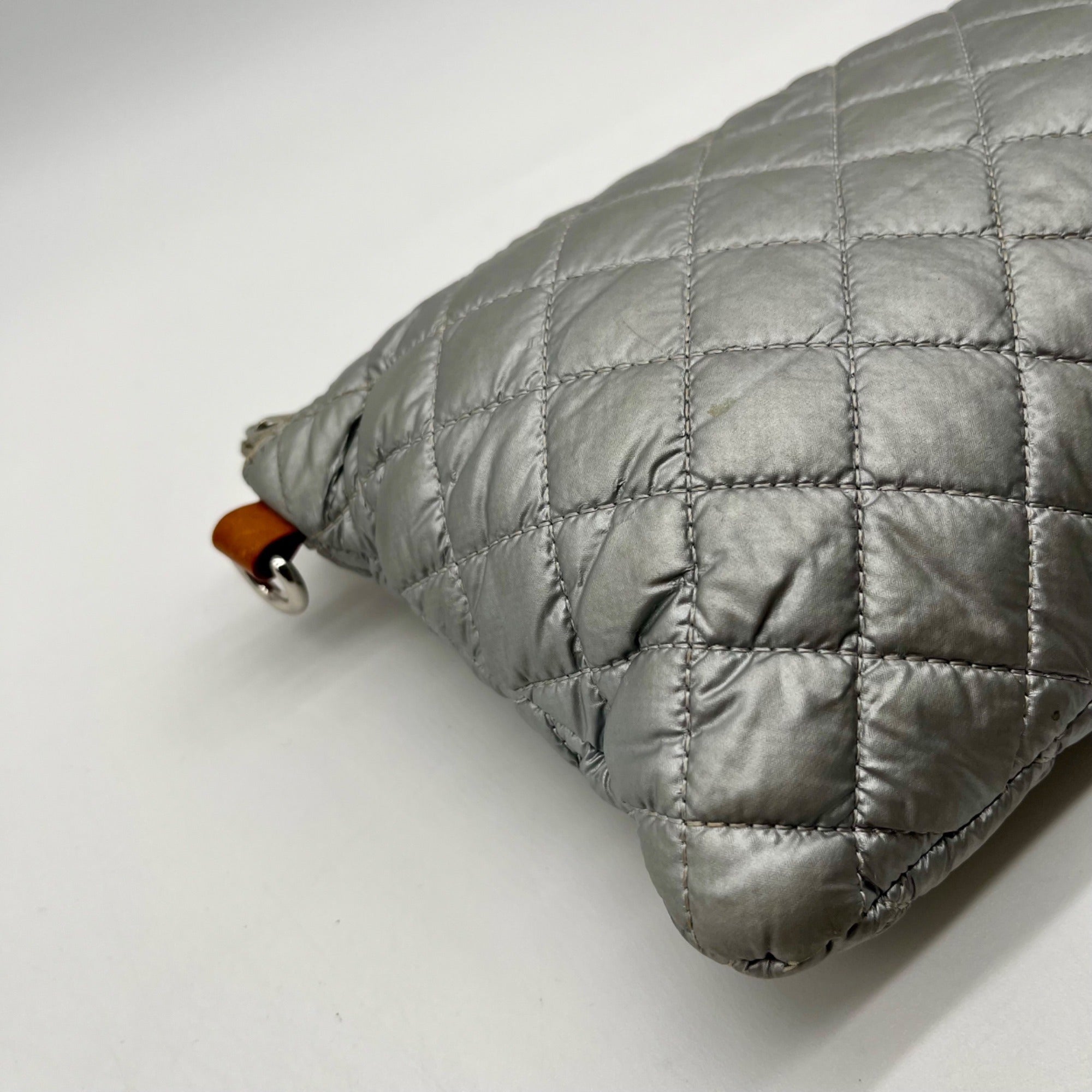 MZ Wallace Metallic Silver Metro Pouch