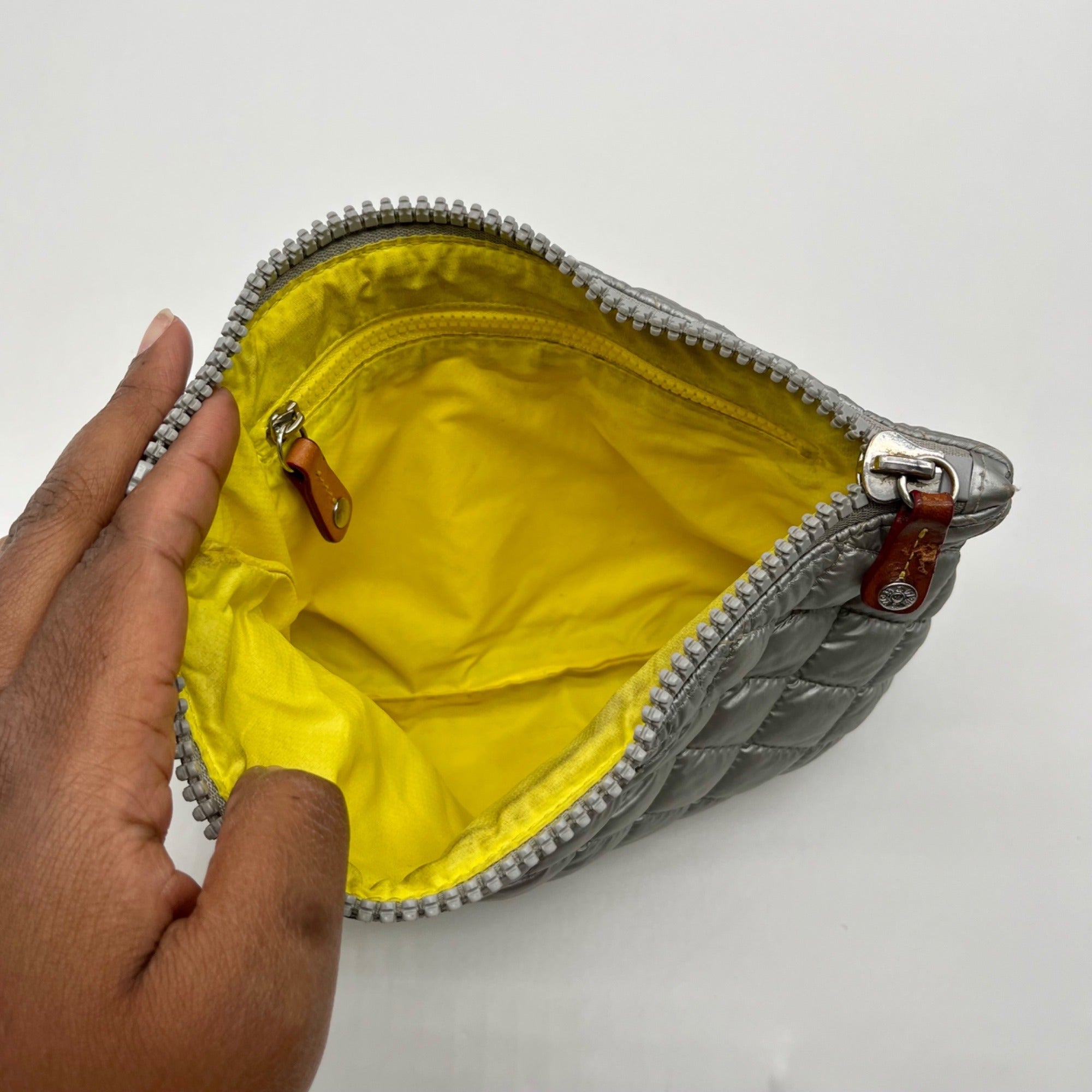 MZ Wallace Metallic Silver Metro Pouch