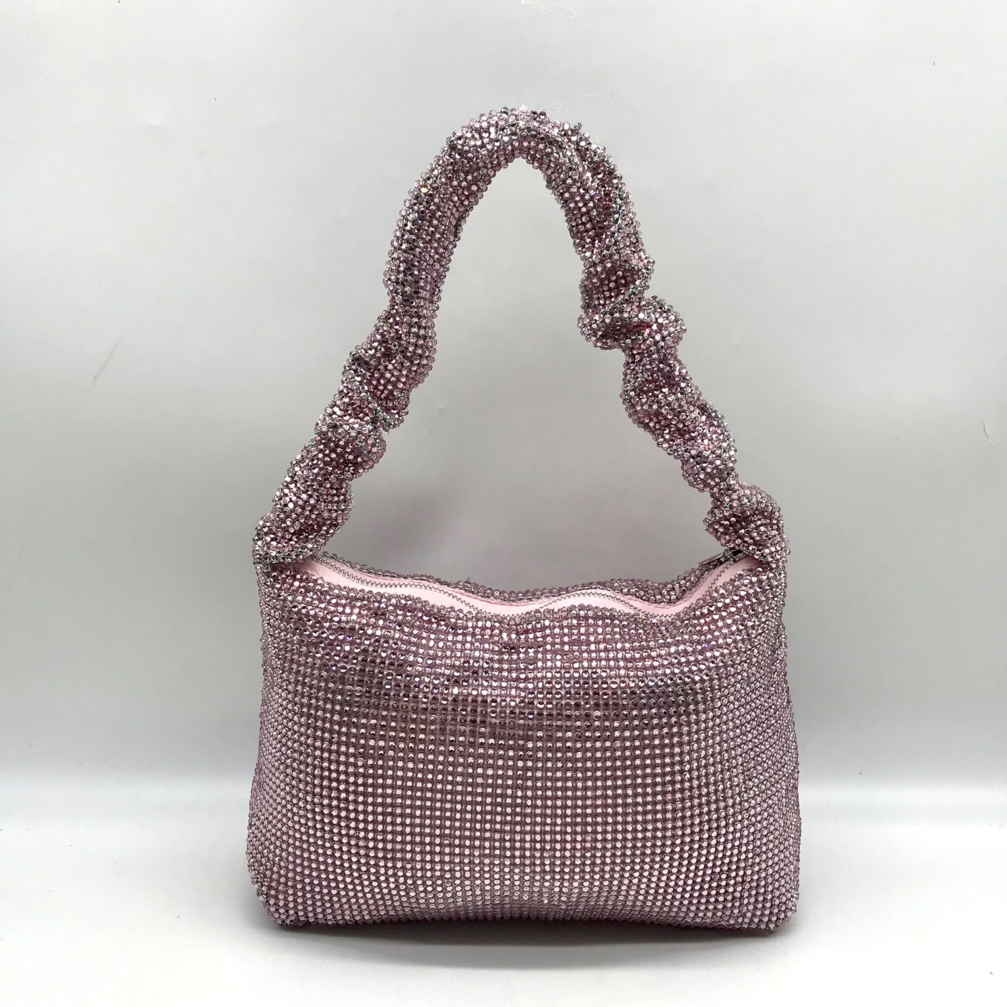 I.N.C. International Concepts Pink Mesh Scrunch Shoulder Bafg