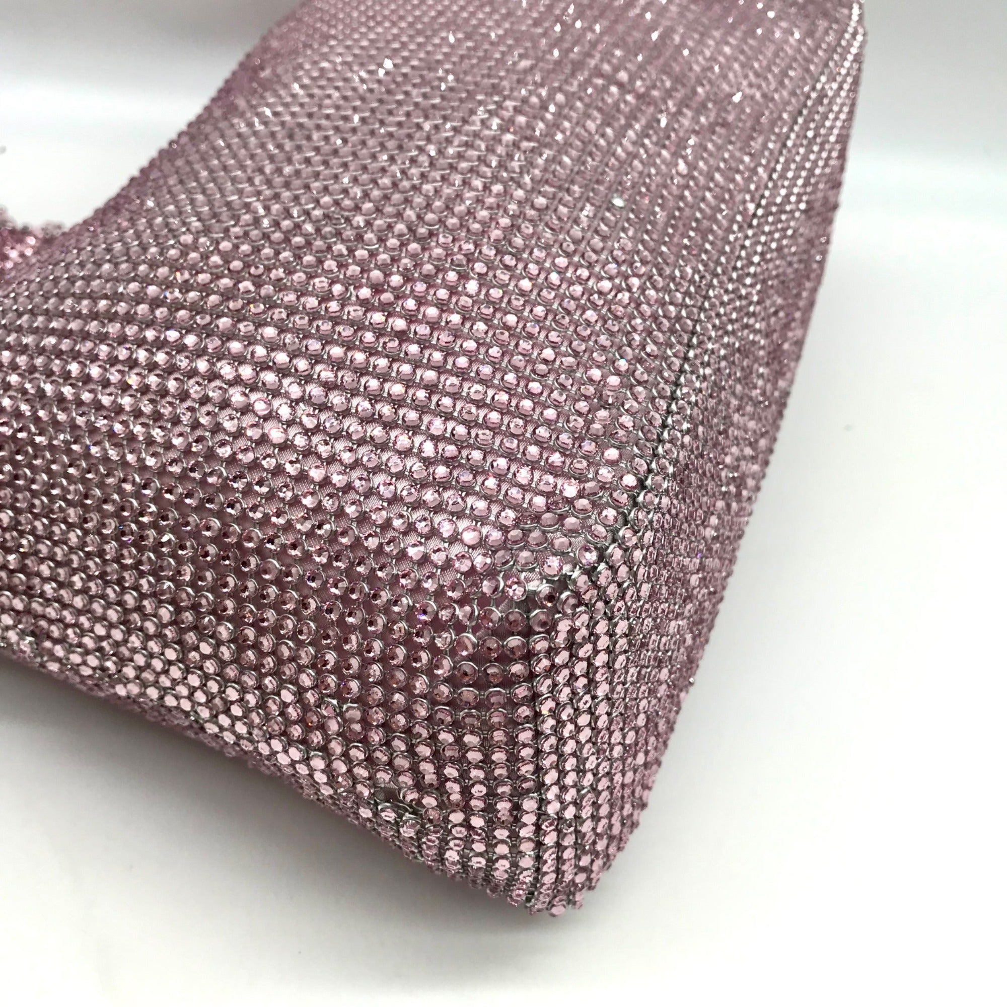 I.N.C. International Concepts Pink Mesh Scrunch Shoulder Bafg