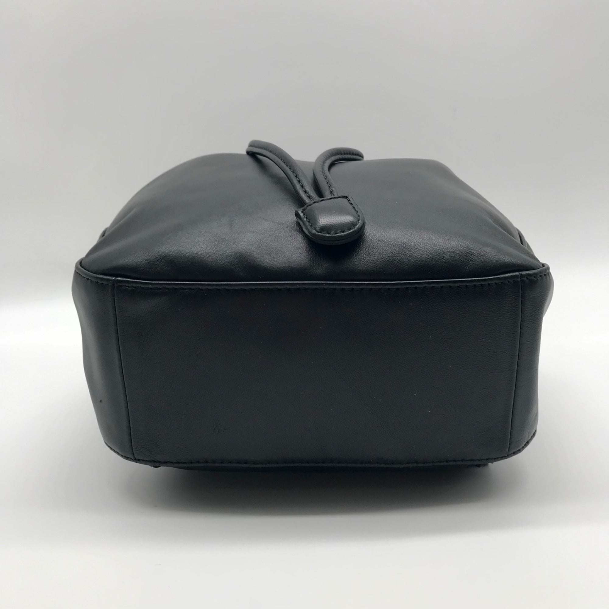 Longchamp Black Cavalcade Leather Backpack