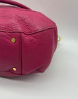 Tory Burch Amanda Magenta Pink Pebbled Leather Hobo Bag