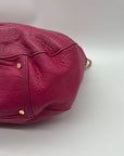 Tory Burch Amanda Magenta Pink Pebbled Leather Hobo Bag