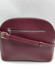 Lancaster Paris Burgundy Saffiano Leather  Crossbody Bag