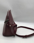 Lancaster Paris Burgundy Saffiano Leather  Crossbody Bag