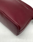 Lancaster Paris Burgundy Saffiano Leather  Crossbody Bag