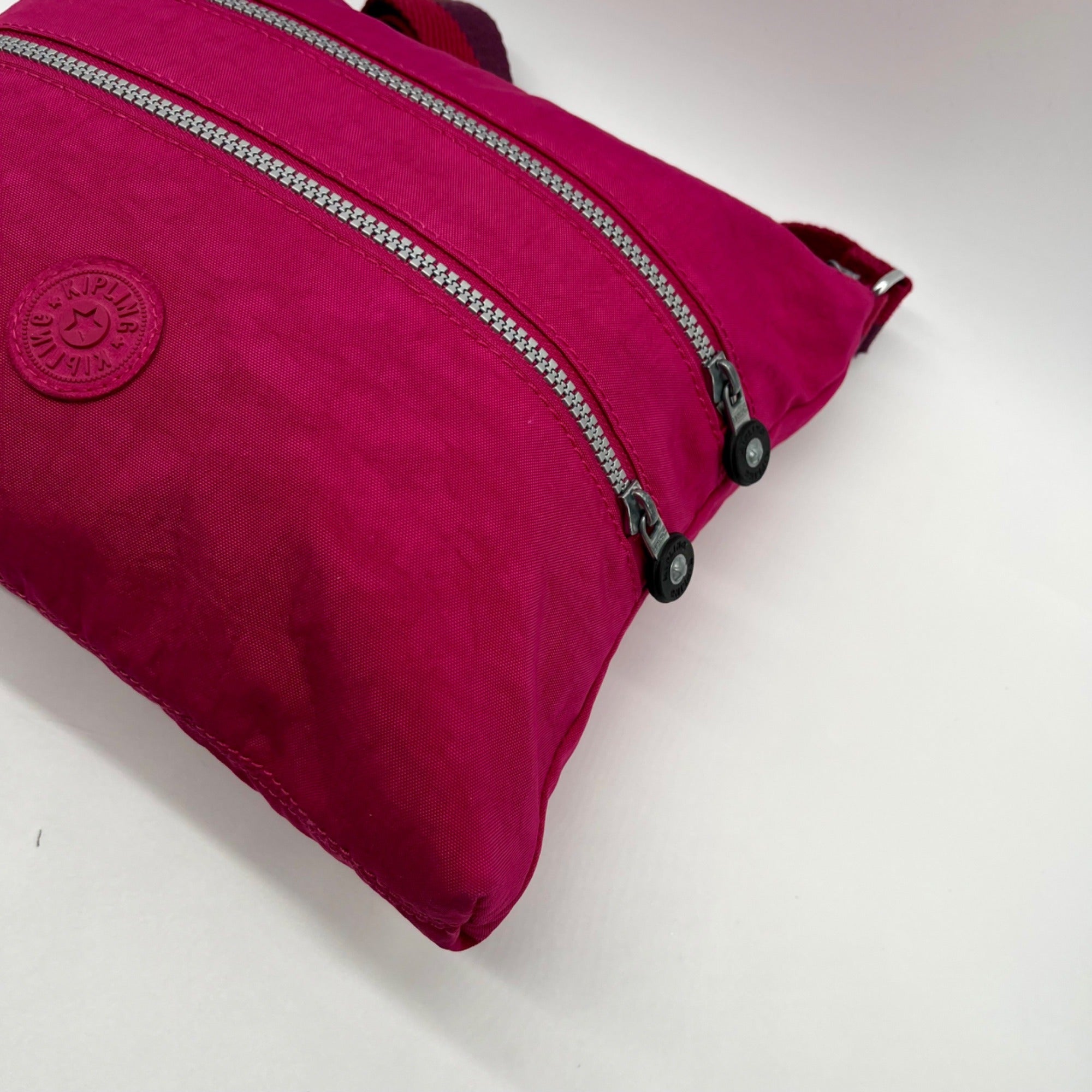 Kipling Alvar Hot Pink Nylon Crossbody Bag