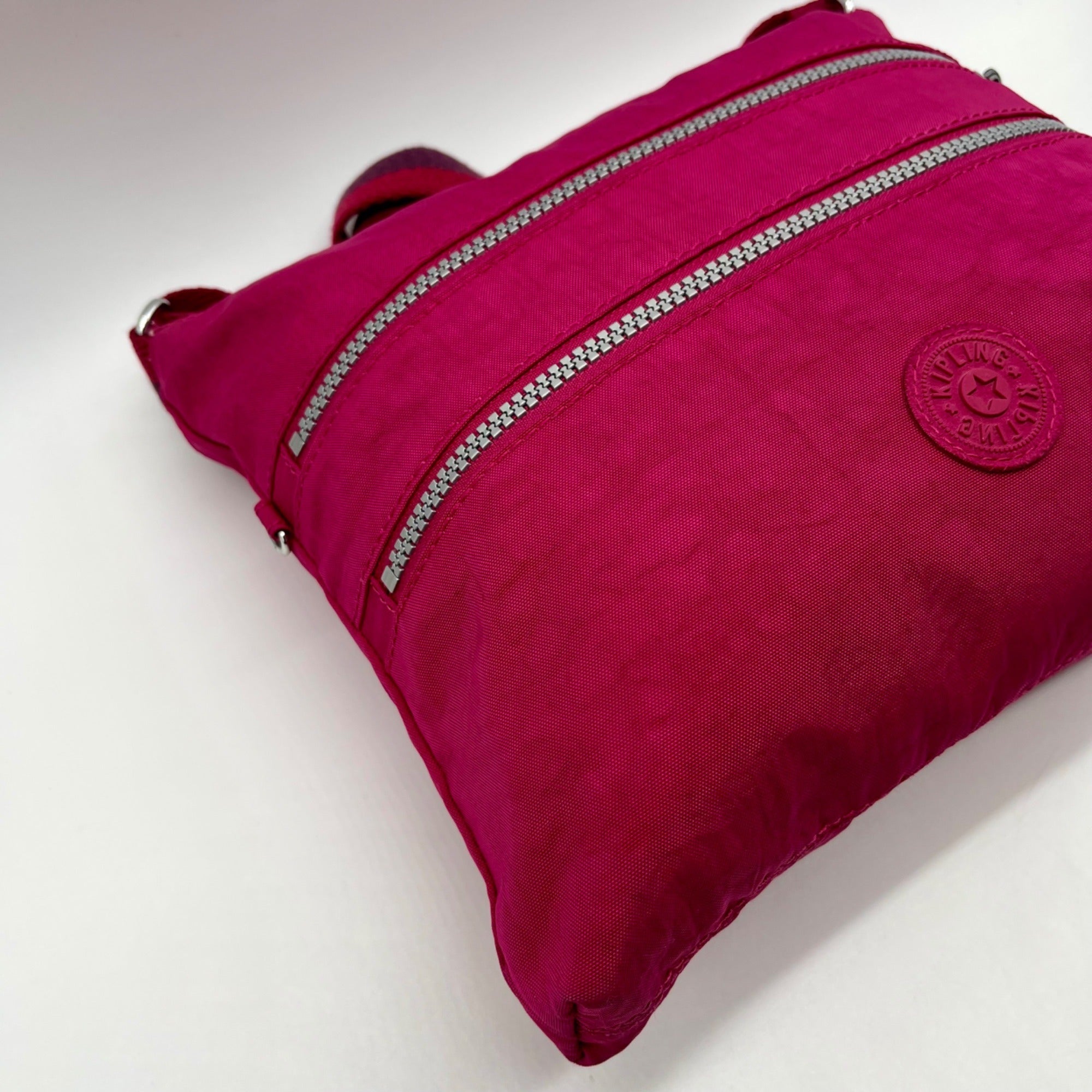 Kipling Alvar Hot Pink Nylon Crossbody Bag